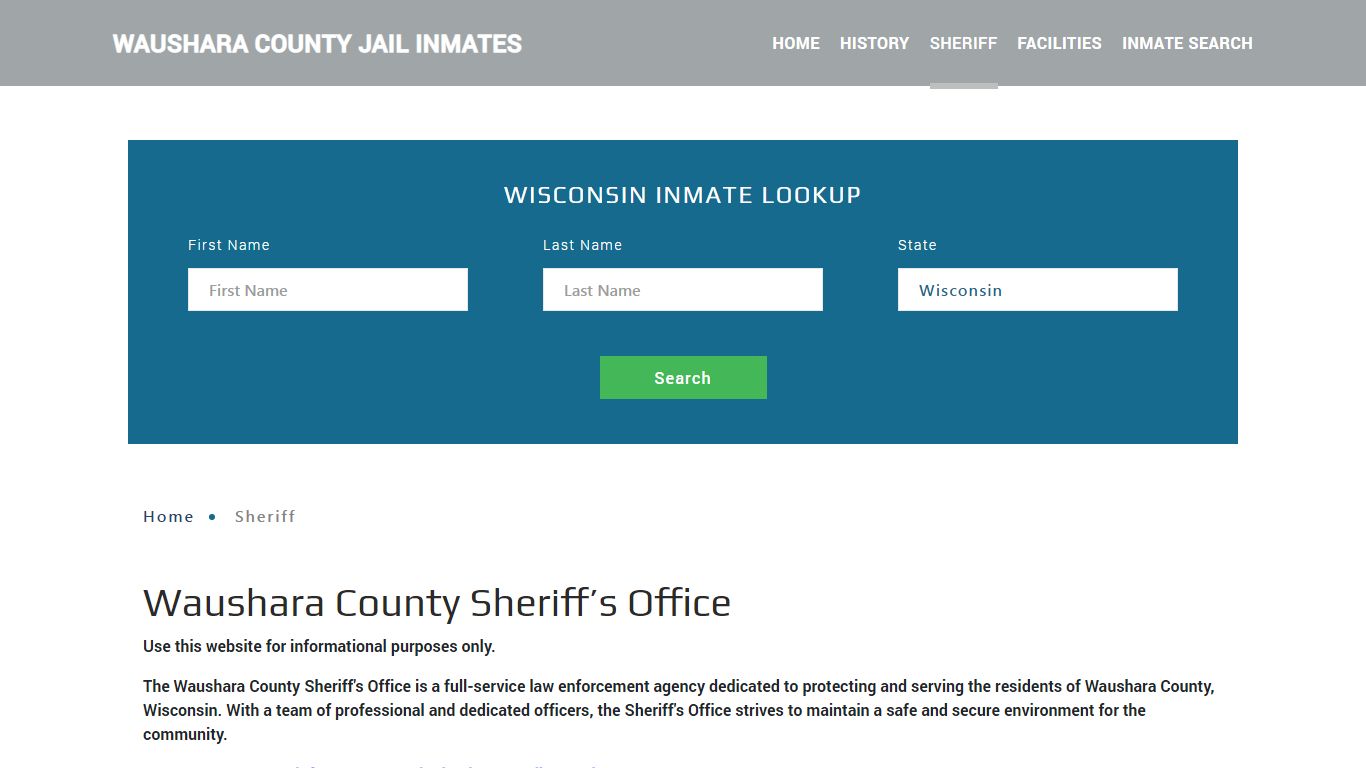 Waushara County Sheriff, WI Arrest Warrant Lookup